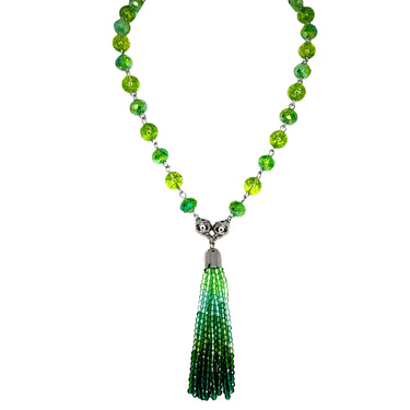 TASSEL PENDANT - OMBRE - GREEN Maria Nicola