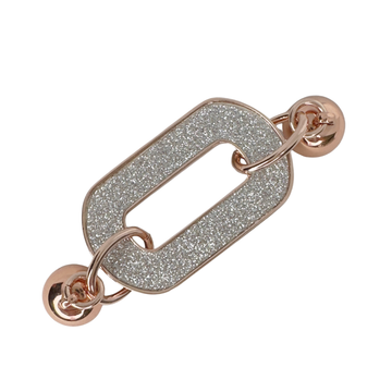 Shimmer Paperclip Pendant - Rose Gold