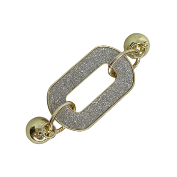 Shimmer Paperclip Pendant - Yellow Gold