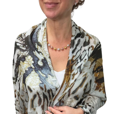 Scarf - Modal Silk - Animal Print Namaskar