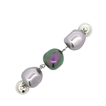 Feature connector - AUSTRIAN CRYSTAL PEARL - ORGANIC - Lavender / Purple / Lavender - ON SALE 20% OFF!