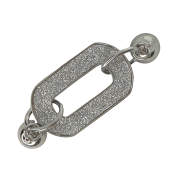 Shimmer Paperclip Pendant - Silver