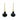 Short Earrings - Black Crystal Maria Nicola