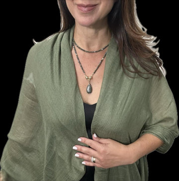 Bamboo Scarf - Sage/Khaki