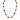 Link Necklace - Golden Crystal & Brown Stones Seriously Romantic