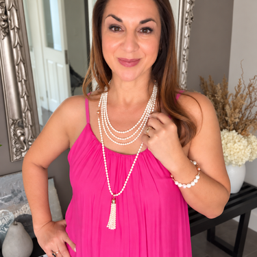 10 Way Bundle - Cream Pearl (Includes 10 Way Necklace, Tassel & Mini Connectors) Seriously Romantic