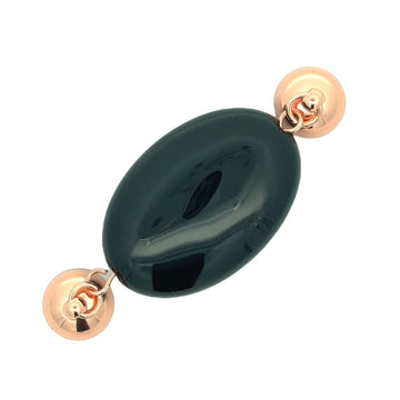 Pendant - Smooth Oval - Polished Black Agate
