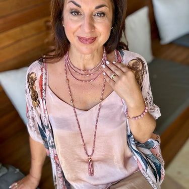 10 Way BUNDLE - Rhodochrosite (Includes 10 Way Necklace, Tassel & Mini Connectors) Maria Nicola