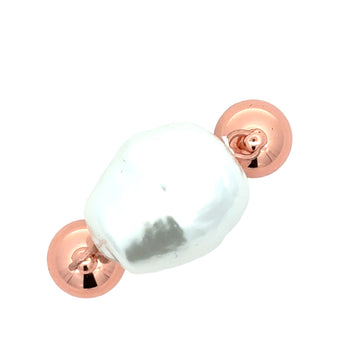 Pendant - SIDEWAYS pendant - Large BAROQUE SHELL PEARL