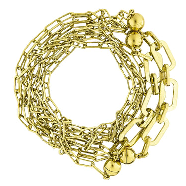 10 Way Necklace - Paperclip - Yellow Gold Seriously Romantic
