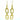 Long Earrings - Paperclip - Yellow Gold Seriously Romantic