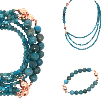 10 Way Necklace - NEW Blue Apatite