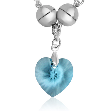 Pendant - Austrian Crystal - Small Heart Pendant - Sky Blue
