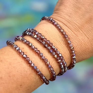 Long Strand Necklace - Plum Crystal Seriously Romantic