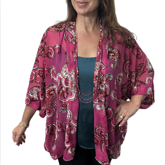 Stunning Scarves, Kimono & Silk Top