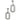 LARIAT ENDS - Shimmer Paperclip - SILVER Maria Nicola