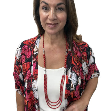 10 Way Necklace - RED Howlite Seriously Romantic