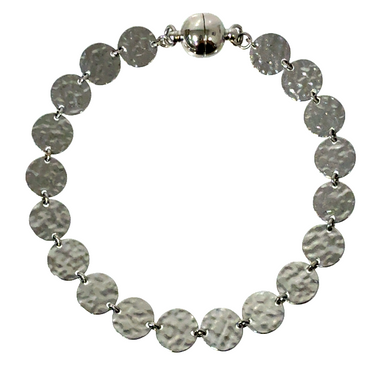 Bracelet Link - 18cm - Beaten Disc Maria Nicola