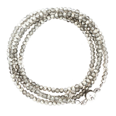 Long Strand Necklace - Platinum Crystal Seriously Romantic