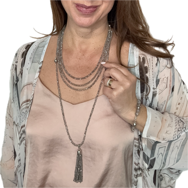 10 Way Bundle - Platinum Crystal (Includes 10 Way Necklace, Tassel & Mini Connectors) Seriously Romantic