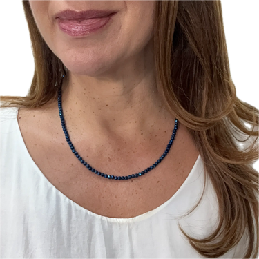 Medium Strand Necklace - Sapphire Crystal Maria Nicola