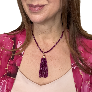 Tassel - MAGENTA Tiger Eye RYAN