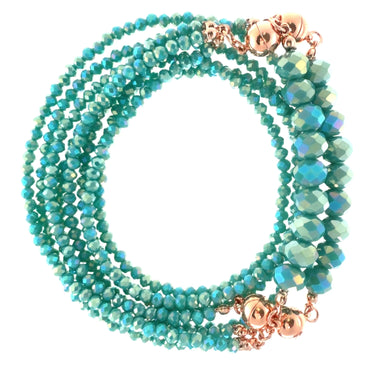 10 Way Necklace - Turquoise Crystal Seriously Romantic