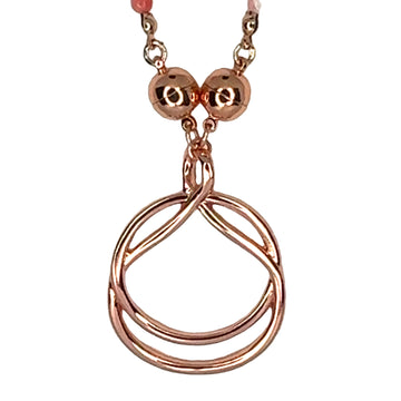 LAST CHANCE!!- Pendant- Double loop metal hanging pendant - ON SALE 30% OFF!