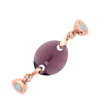 Pendant - Austrian Crystal Leaf - Amethyst