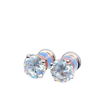 Earrings - STUDS - 2 carat Cubic Zirconia
