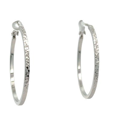 Earrings - Hoops -THIN Beaten Metal Maria Nicola
