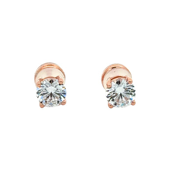 Earrings - STUDS - 1 carat Cubic Zirconia