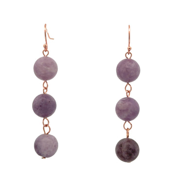 Long Earrings - Lepidolite