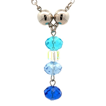 Pendant - 12mm Mixed Blues + AB cube - FINAL SALE! 30% OFF!!