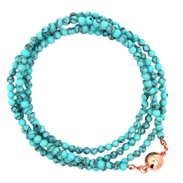 Long Strand Necklace - Turquoise HOWLITE