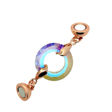 Sideways Pendant - Yellow Opal- 20mm Friendship Circle Pendant