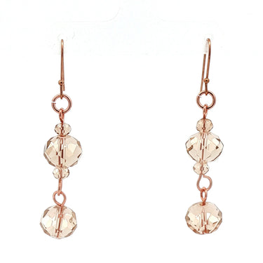 Long Earrings - Champagne Crystal Maria Nicola