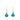 Short Earrings - Teal Crystal Maria Nicola