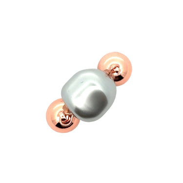 Pendant - Organic Pearl - Light Grey Austrian Crystal
