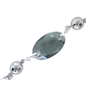 Pendant - Austrian Crystal - Oval - Smokey