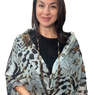 Scarf - Fine Wool - Animal Print