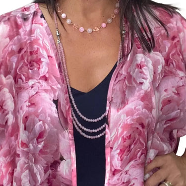 Kimono - Pink Peonies Namaskar