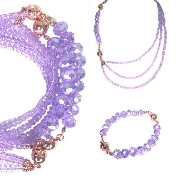 Purple 10 Way Necklace Ranges