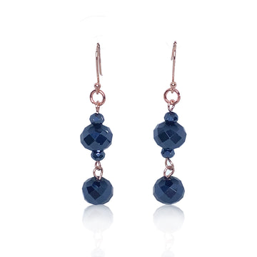Long Earrings - Midnight Crystal