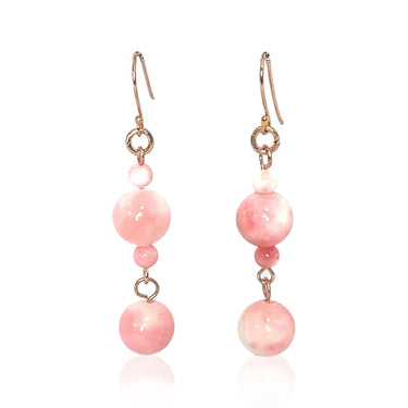 Long Earrings - Pink Agate Maria Nicola