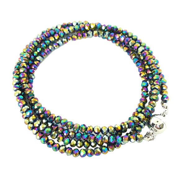 Long Strand Necklace Harlequin Crystal Maria Nicola