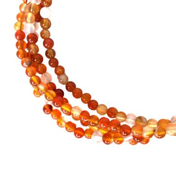 Medium Strand Necklace - Orange Agate