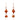 Long Earrings - Orange Copper Crystal Maria Nicola