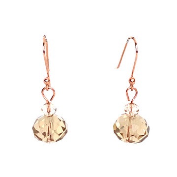 Short Earrings - Champagne Crystal