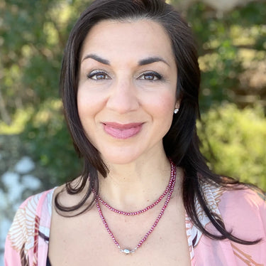 Long Strand Necklace - Raspberry Crystal Seriously Romantic